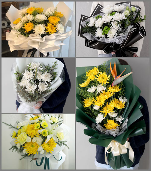 山东青岛莱西市店埠镇七间房村白事花束代送